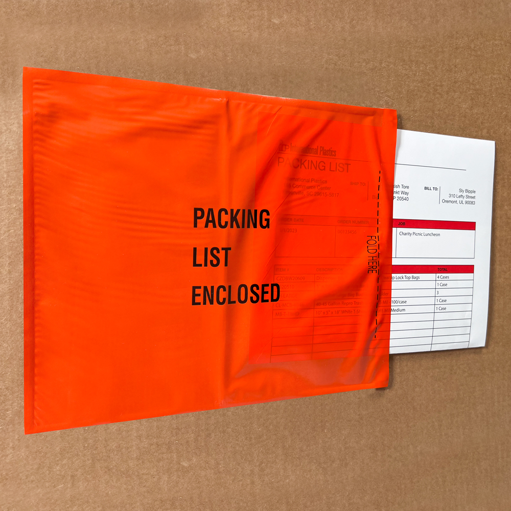 Close up of 8.5 x 10 PACKING LIST ENCLOSED (Military) Side Loading on Box