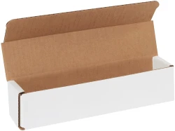 9" x 2" x 2" White Corrugated Mailers