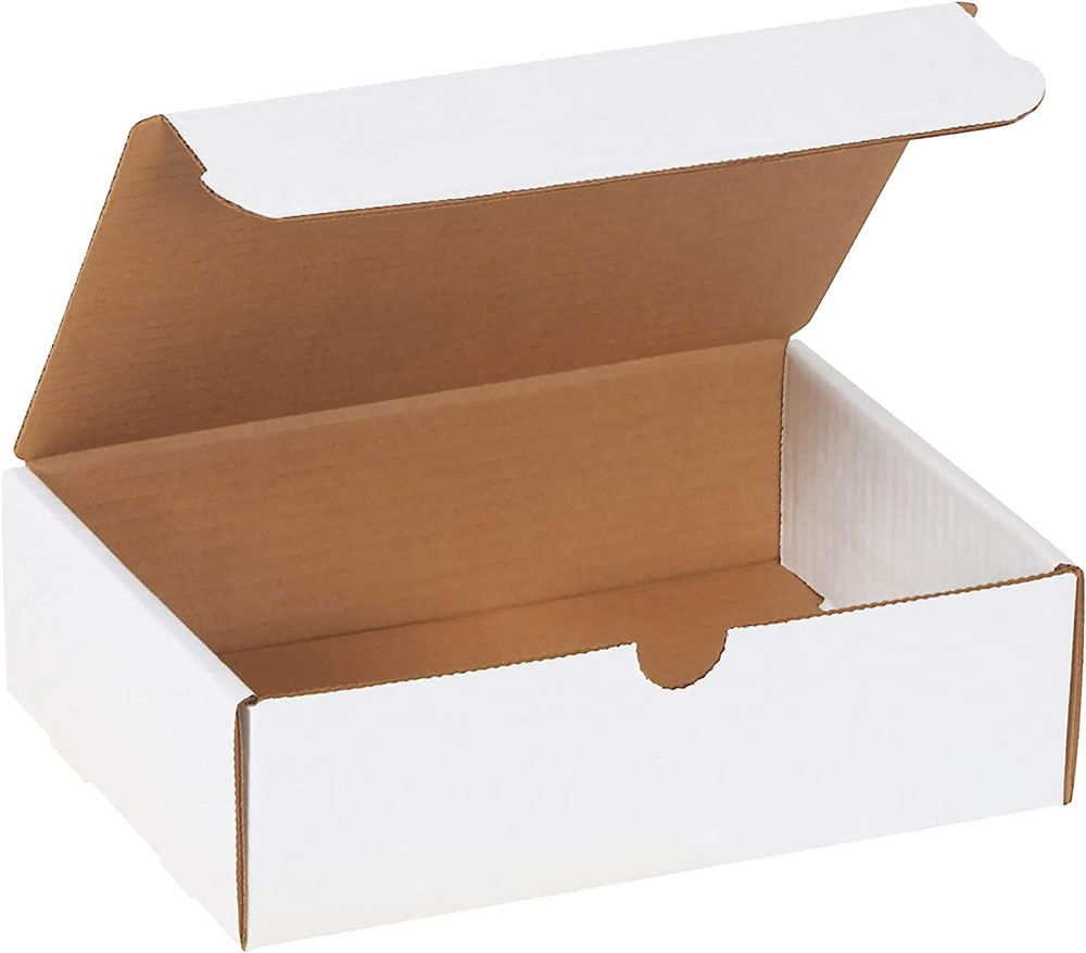 White 9x6.5x2.75 literature mailer