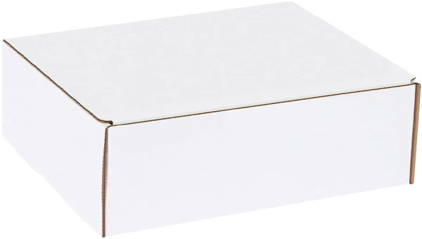 9 x 7 1/2 x 3 White Literature Mailers White 9 x 7 1/2 x 3 Closed White Literature Mailers