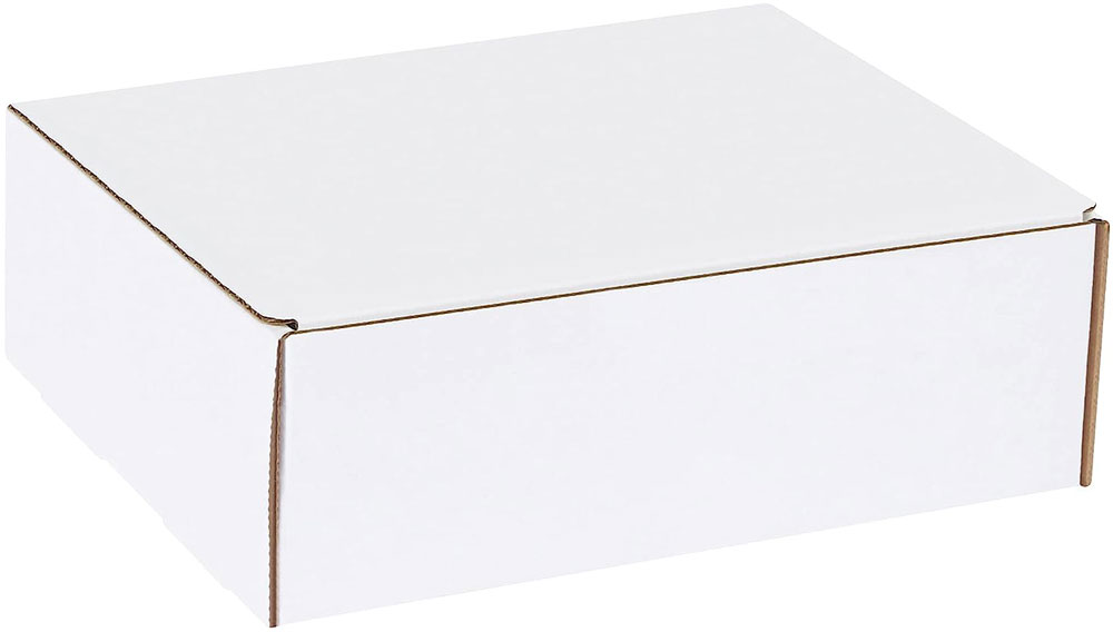 White 9 x 7 1/2 x 3 Closed White Literature Mailers