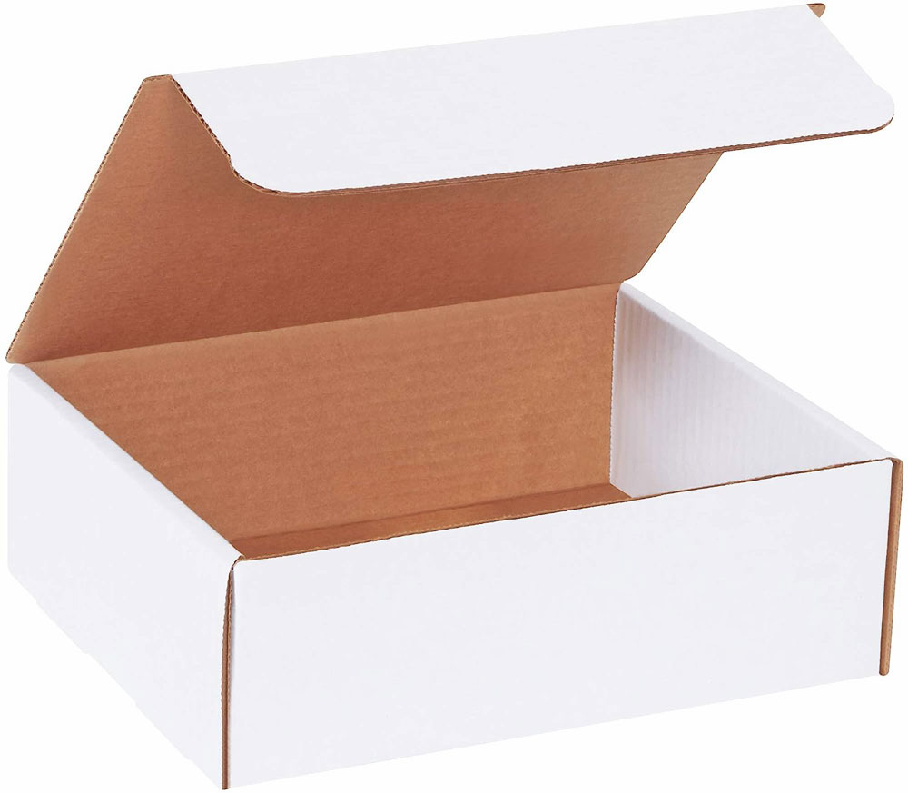 White 9x7 1/2x3 Open literature mailer