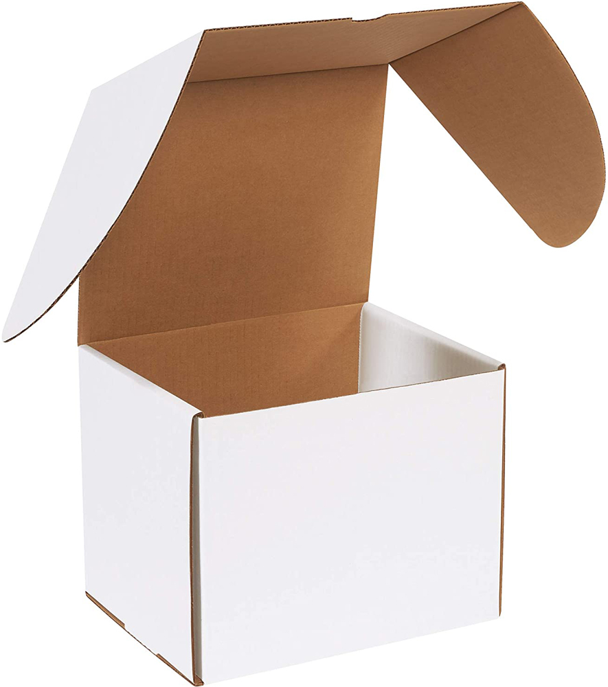 White 9.5 x 8 x 8 Outside Tuck Mailer