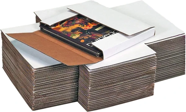9.625 x 6.625 x 1.25 White Easy-Fold Mailers Bundle 9.625" x 6.625" x 1.25" Adjustable Bookfold Mailer Multi Depth 5/8 inch Bundle