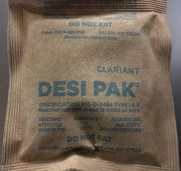 4 unit Desi-Pak #3809 5 x 6 Kraft Desiccant Packet