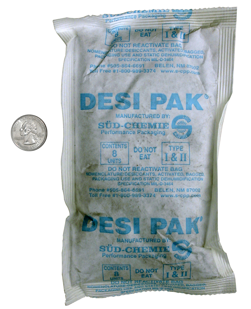 8 Clay Desiccant 5 x 8 - Desi Pak #3827 - Tyvek Paper