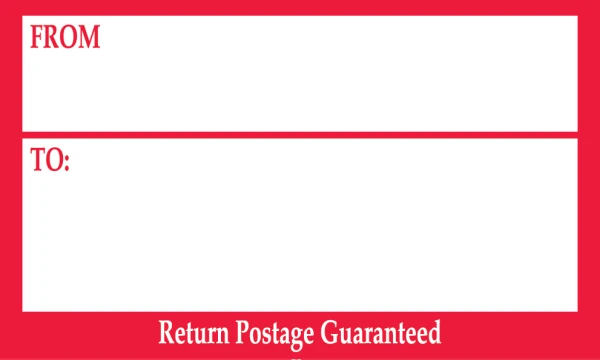 RETURN POSTAGE GUARANTEED Address Label