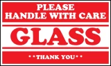 5x3 PLEASE HANDLE WITH CARE GLASS THANK YOU Fragile Labels