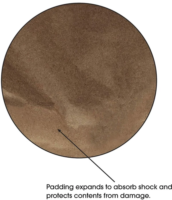 Padding in a Kraft padded envelope Expands to Absorb Shock and Protects Contents from Damage Padding in a Kraft padded envelope Expands to Absorb Shock and Protects Contents from Damage