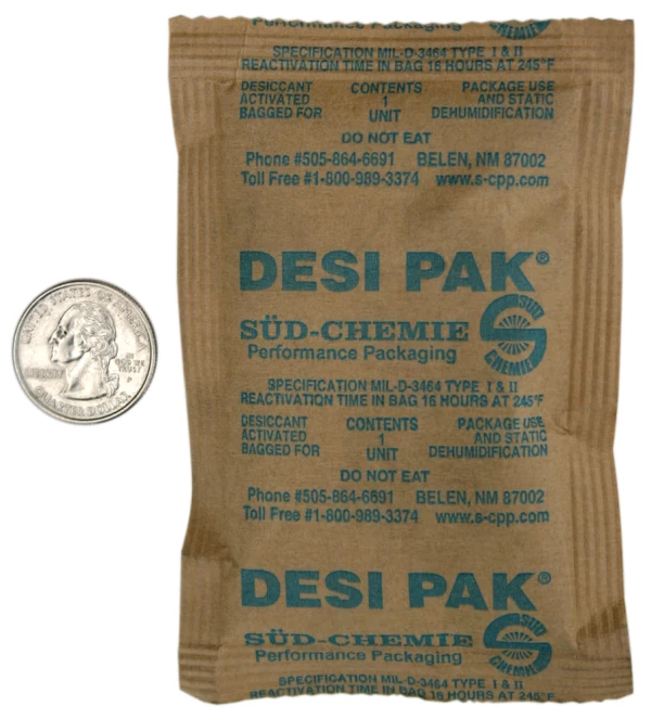 1 unit Desi-Pak #3785 5x3.5 Clay Desiccant Packets