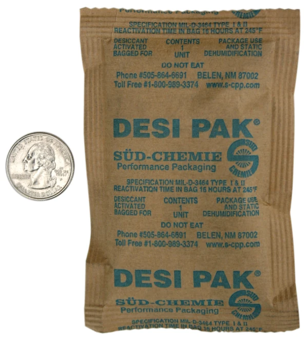 1 Clay Desiccant 3 x 4.5 - Desi Pak #3785 - Kraft Paper