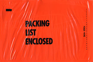 Packing List Envelope 5.25 X 8 Full Face Packing List Enclosed (Military)