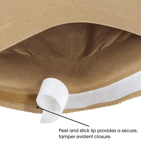 Padded mailers with peel and stick lip provides a secure tamper evident seal Kraft self seal padded mailing envelopes peel and stick lip provides a secure tamper evident seal