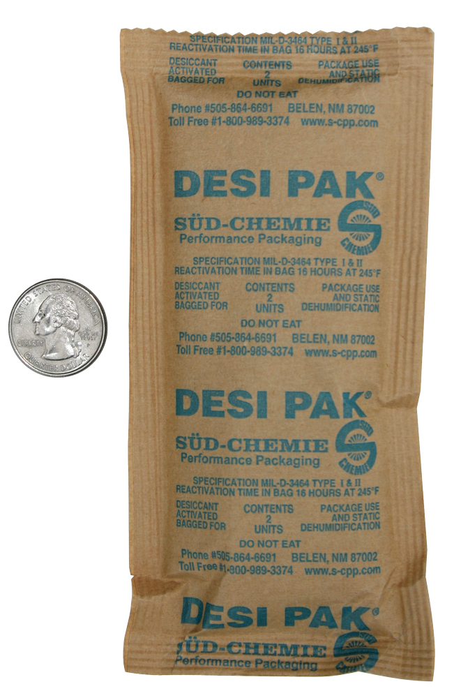 2 Desi-Pak #200002886 3 x 6 1/2 Clay Desiccant Packets
