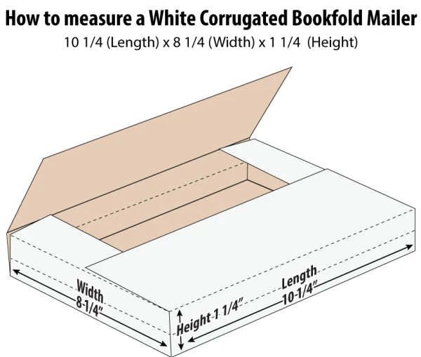 How to measure a 10.25x8.25x1.25 White Easy-Fold Mailers How to measure a 10.25x8.25x1.25 White Easy-Fold Mailers