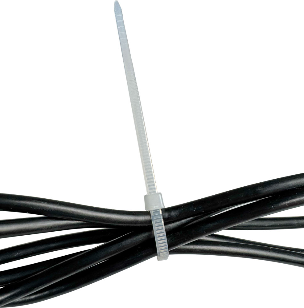 4 inch Nylon Clear Zip Ties - 18 pound tensile strength