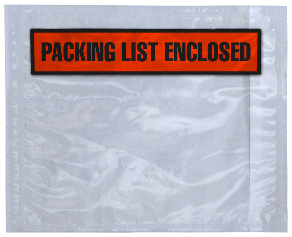 1000 Packing List Enclosed Panel Face Envelopes 4.5 x 6 Shipping Envelope Pouch