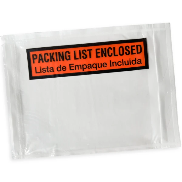 4.5 x 6 Packing List Enclosed Spanish & English Packing List Envelope Physical 4.5 x 6 Packing List Enclosed Spanish & English Packing List Envelope