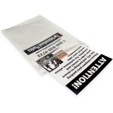 4x6 Adhesive Backed Reclosable Zipper Locking Envelope with Paper Partially Inside
