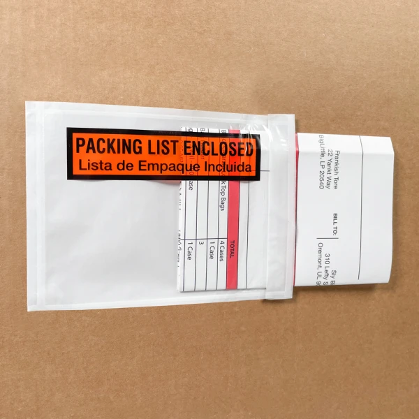 4.5 x 6 Packing List Enclosed Spanish & English Packing List Envelope on Box 4.5 x 6 Packing List Enclosed Spanish & English Packing List Envelope on Box