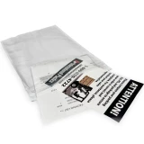 6 x 9 Adhesive Backed Reclosable Zipper Locking Envelope with Paper Partially Inside