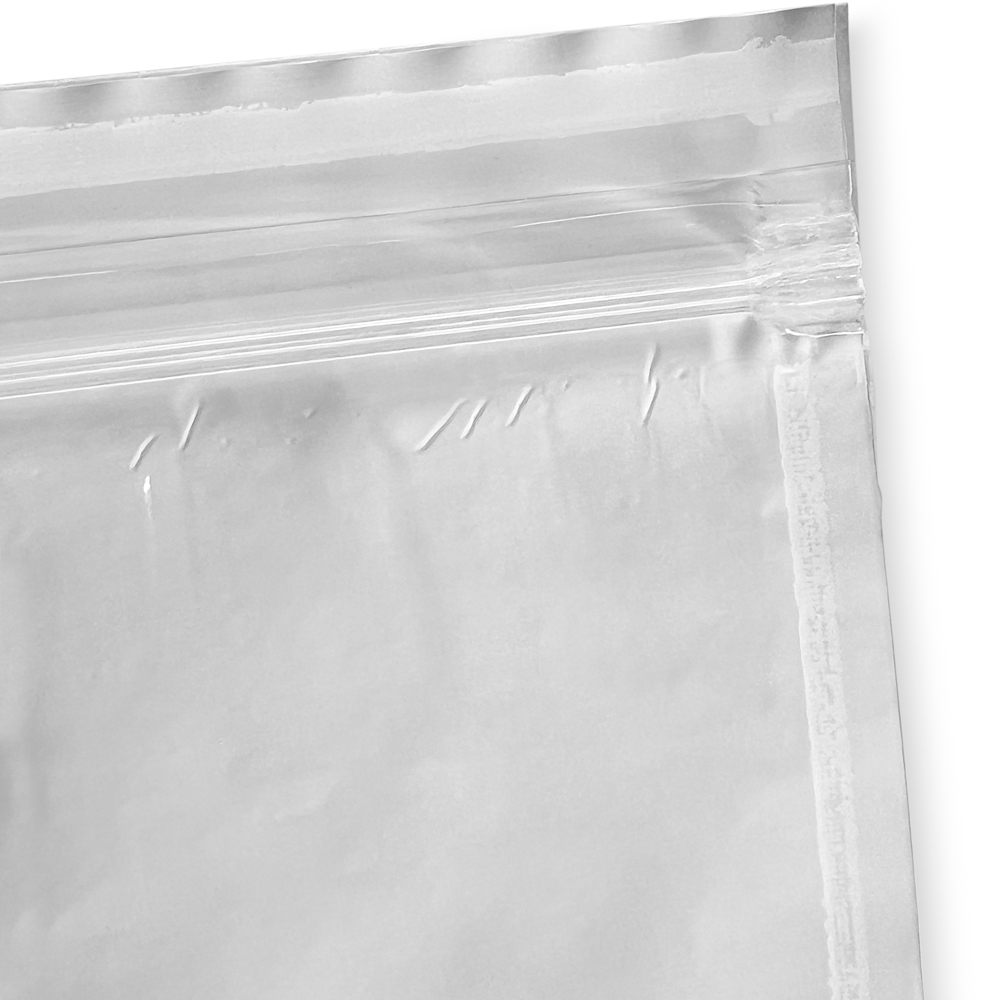 Close up of 6 x 9 Adhesive Backed Reclosable Zipper Locking Envelope