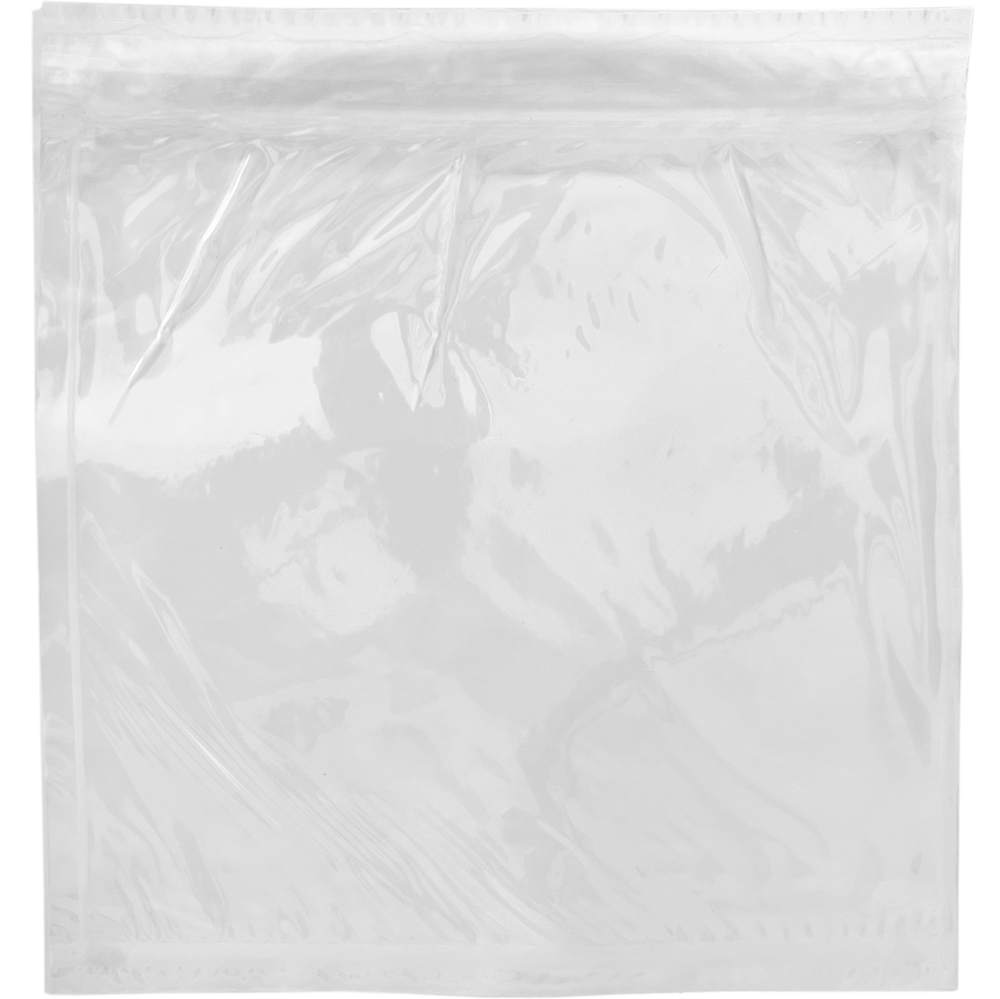 Front of 6x6 Adhesive Backed Reclosable Zipper Locking Envelope