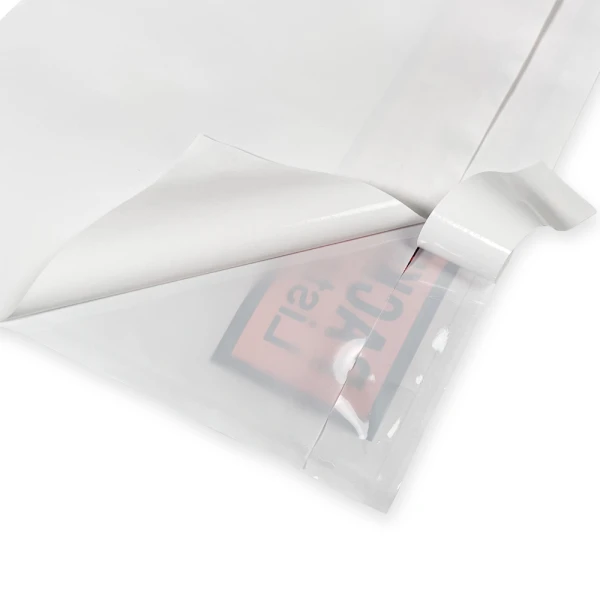 7 x 5.5 Packing List Enclosed Spanish & English Packing List Envelope Adhesive Backing Close up of 7 x 5.5 Packing List Enclosed Spanish & English Packing List Envelope Adhesive Backing