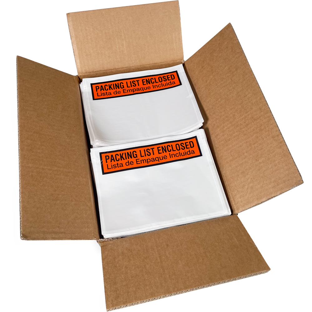 Case of 7 x 5.5 Packing List Enclosed Spanish & English Packing List Envelope