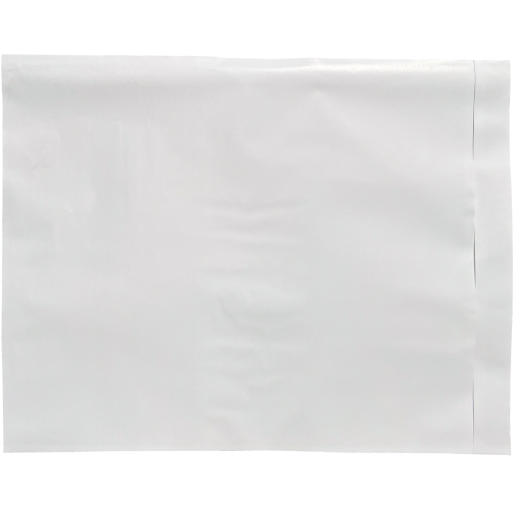 Back of 9-1/2x12 Clear Plain Face Side Loading Packing Envelope
