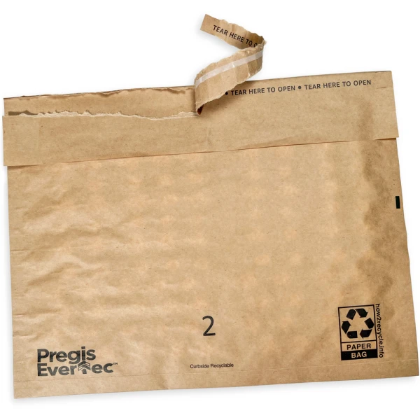 12 x 9 Pregis EverTec Padded Mailer Tear Strip 12 x 9 Pregis EverTec Padded Mailer Unsealed with Tear Strip