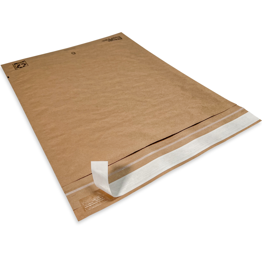 Close up of 14 x 18 Pregis EverTec Padded Mailer Tape