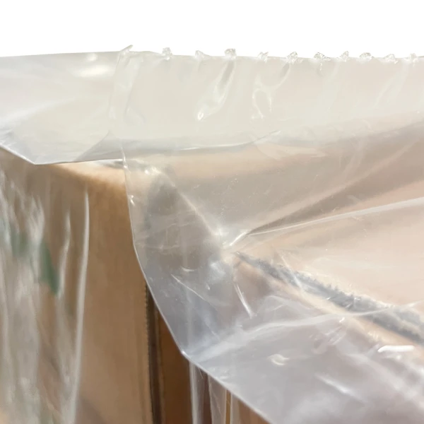 50 x 46 x 86 3 Mil Pallet Covers 50 x 46 x 86 3 Mil Pallet Covers Close up of Strong Seal