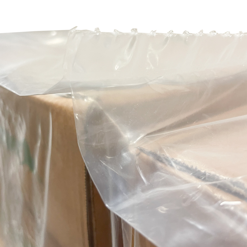 50 x 46 x 86 3 Mil Pallet Covers Close up of Strong Seal