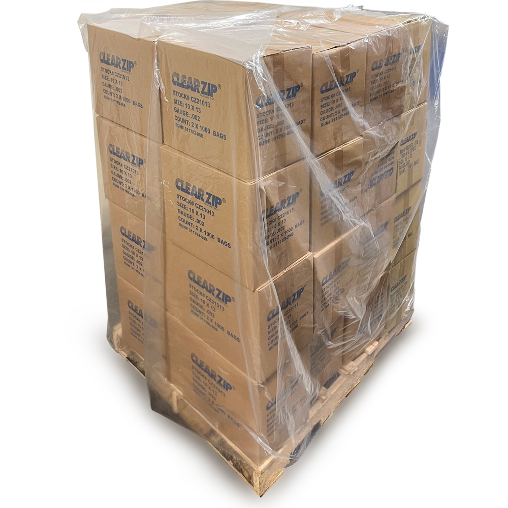 Aviditi PC529 Pallet Covers Clear 54 x 44 x 96 3 Mil Pack of 50 