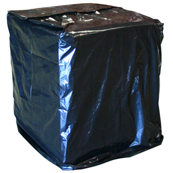 Gusseted Black UVI Pallet Covers on Rolls