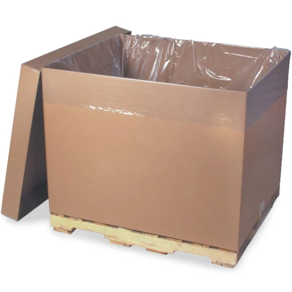 42 x 32 x 54 4 Mil Clear Pallet Covers in Gaylord 42 x 32 x 54 4 Mil Clear Pallet Covers inside of Gaylord