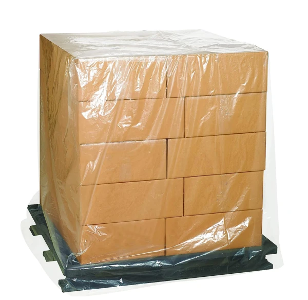 52 x 48 x 108 2 Mil Clear Pallet Covers 52 x 48 x 108 2 Mil Large Gusseted Poly Bags