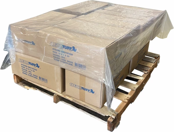 Pallet Cap Sheets 60x68 2 Mil on Shipment on top of pallet