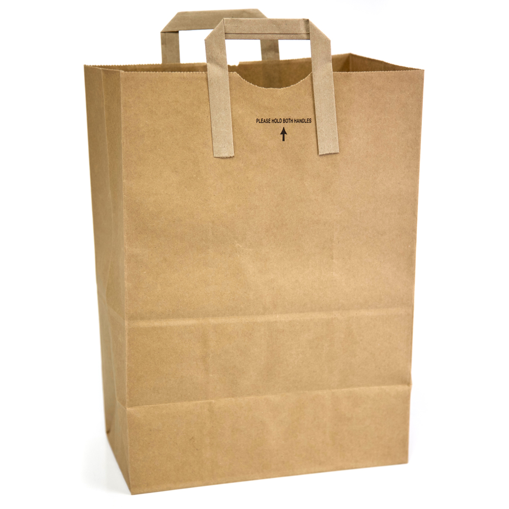Duro Bag Paper Grocery Bags 1/6 BL With Handle Kraft Sack
