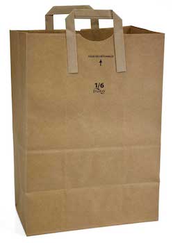 40lb Kraft General Supply GK12500 #12 Paper Grocery Bag Standard 7 1/16 X 4 