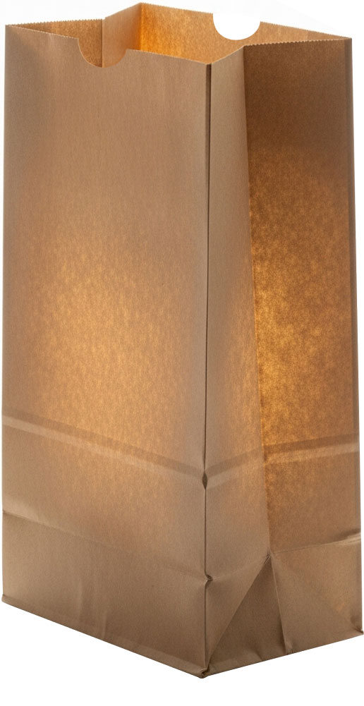 4.3125x2.4375 x 7.875 #2 Kraft Paper Grocery Bags - 100% FSC Recycled Paper
