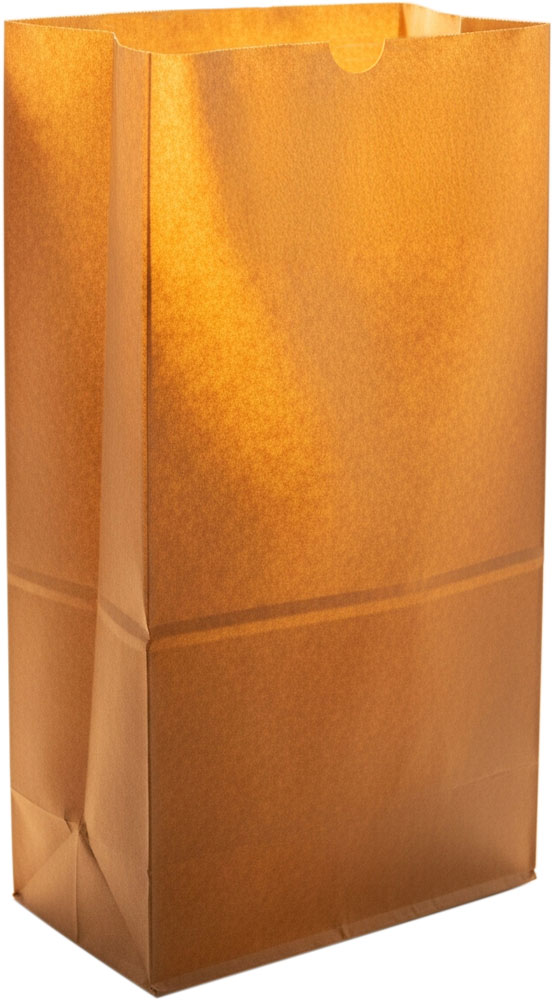 8.25x6.125 x 15.875 #25 Kraft Paper Grocery Bags - 100% FSC Recycled Paper