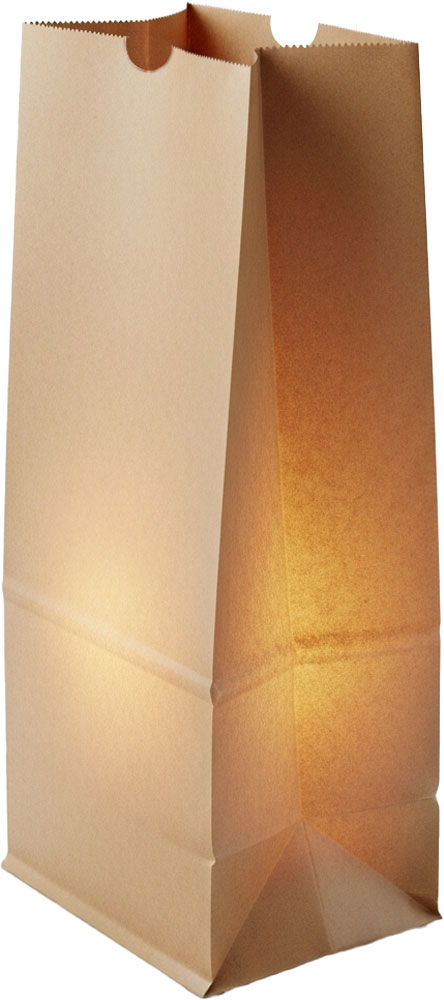 4 lb. Kraft Grocery Bags 5x3.125 x 9.75 #4 Kraft Paper Grocery Bags - 100% FSC Recycled Paper