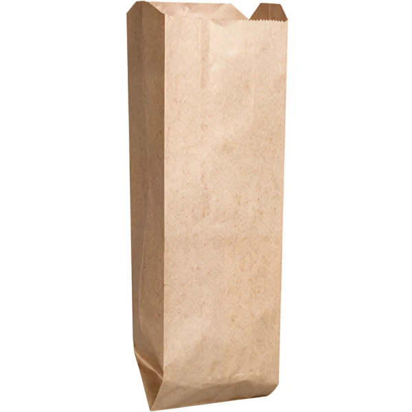 1/2 PT Kraft Liquor Bags 4x1.25 x 10 1/2 Pint Kraft Paper Grocery Bags - Kraft Virgin Paper