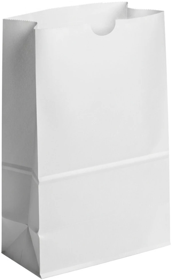 4 lb White Paper Grocery Store Bags