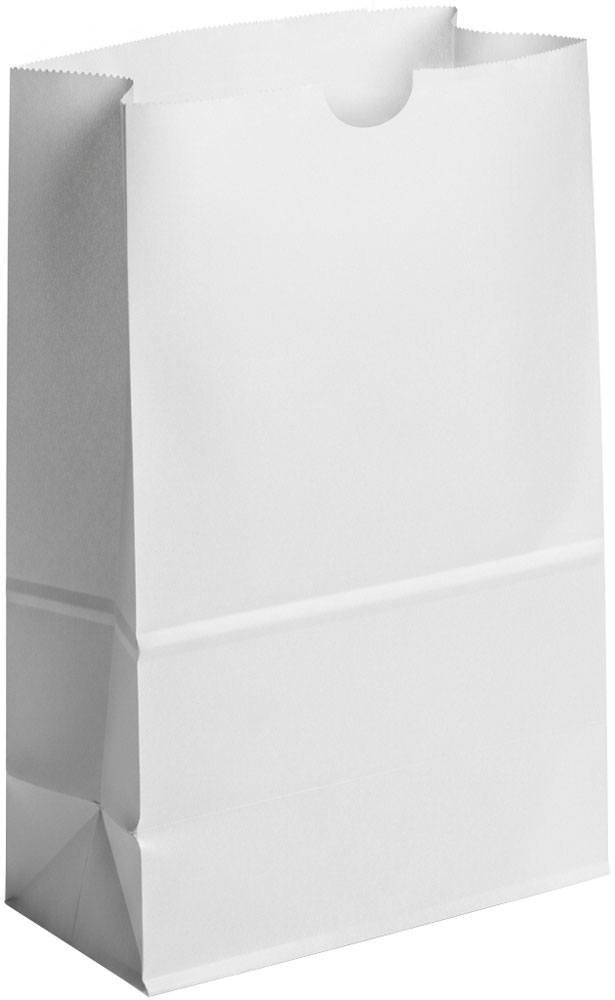 4 lb White Paper Grocery Store Bags