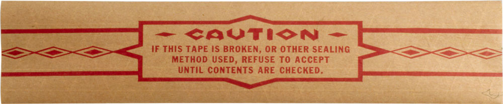 3 x 600 Printed CAUTION Reinforced Gummed Kraft Paper Tape Water-Activated Paper Packaging Tape