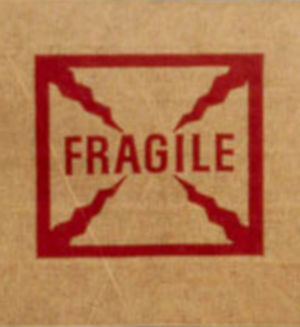 3 x 600 Printed Fragile Reinforced Gummed Kraft Paper Tape Water-Activated Paper Packaging Tape
