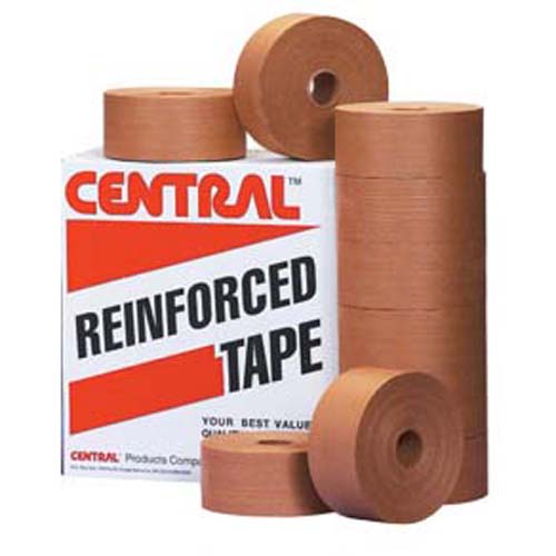 Central 260 Reinforced Kraft Paper Tape - 3 x 450 ft., Red, 10 Rolls/Case